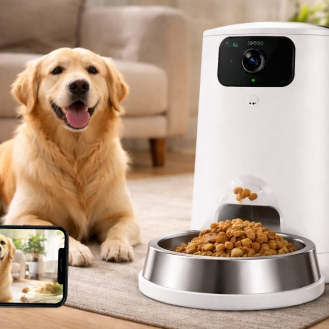 Best automatic feeder with camera for anxious dogs