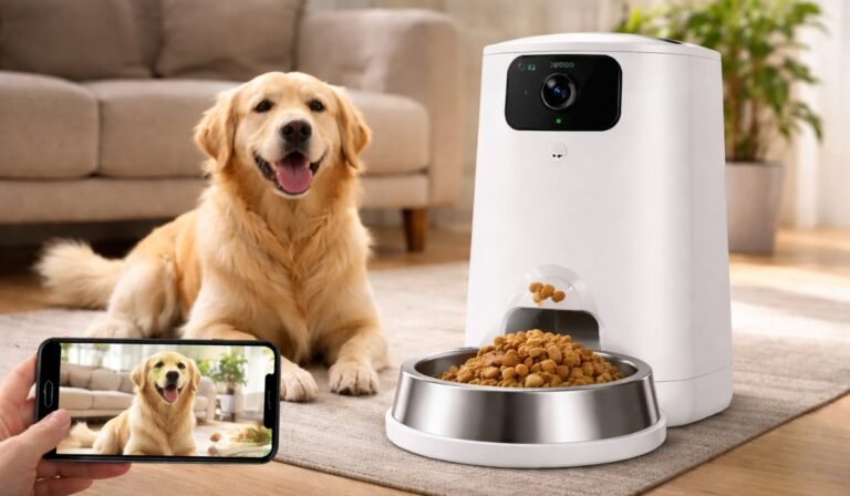 Best automatic feeder with camera for anxious dogs